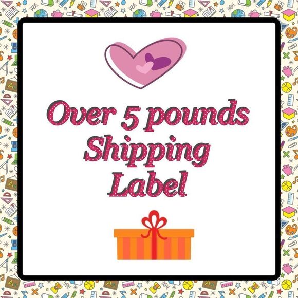 Over 5 pounds shipping label - Picture 1 of 1